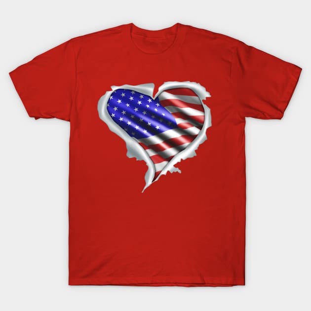 American Heart T-Shirt by JoannaMichelle